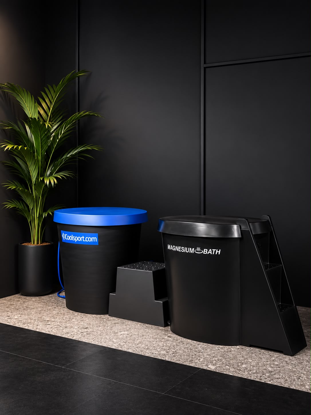 Ice bath and magnesium bath in the Recovery Centre at Peak Fitness Keysborough